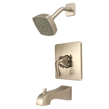 Pioneer Industries Single Handle Tub and Shower Trim Set in PVD Brushed Nickel T-4PR110-BN